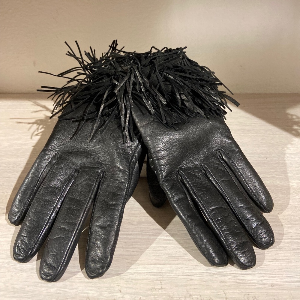 DVF Kids, scan gloves with fringe